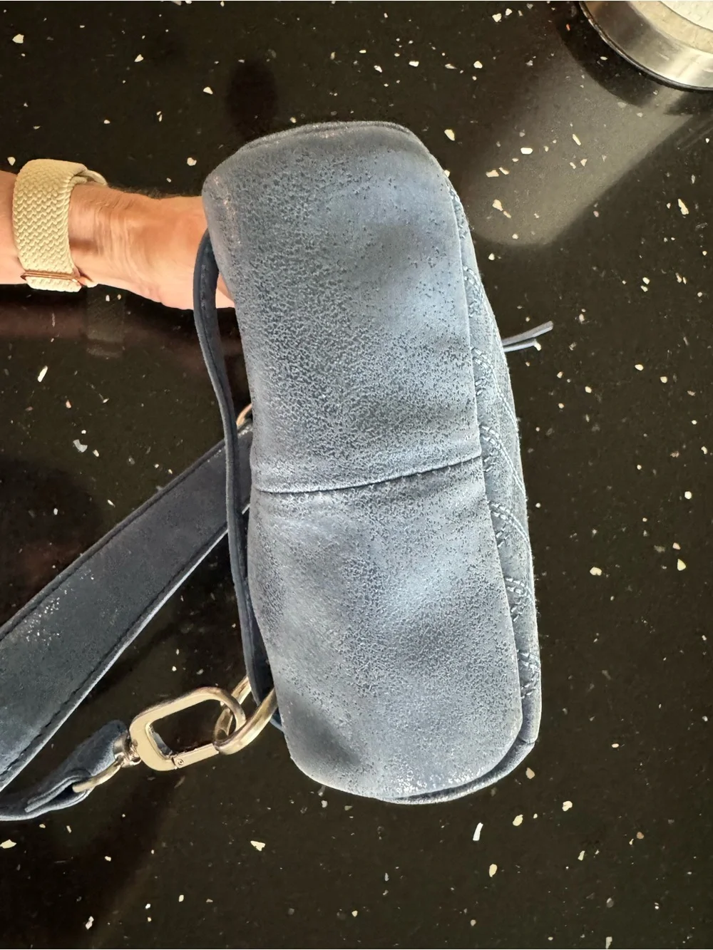 Hobo International Fern Sling in buffed leather azure blue, like new!
